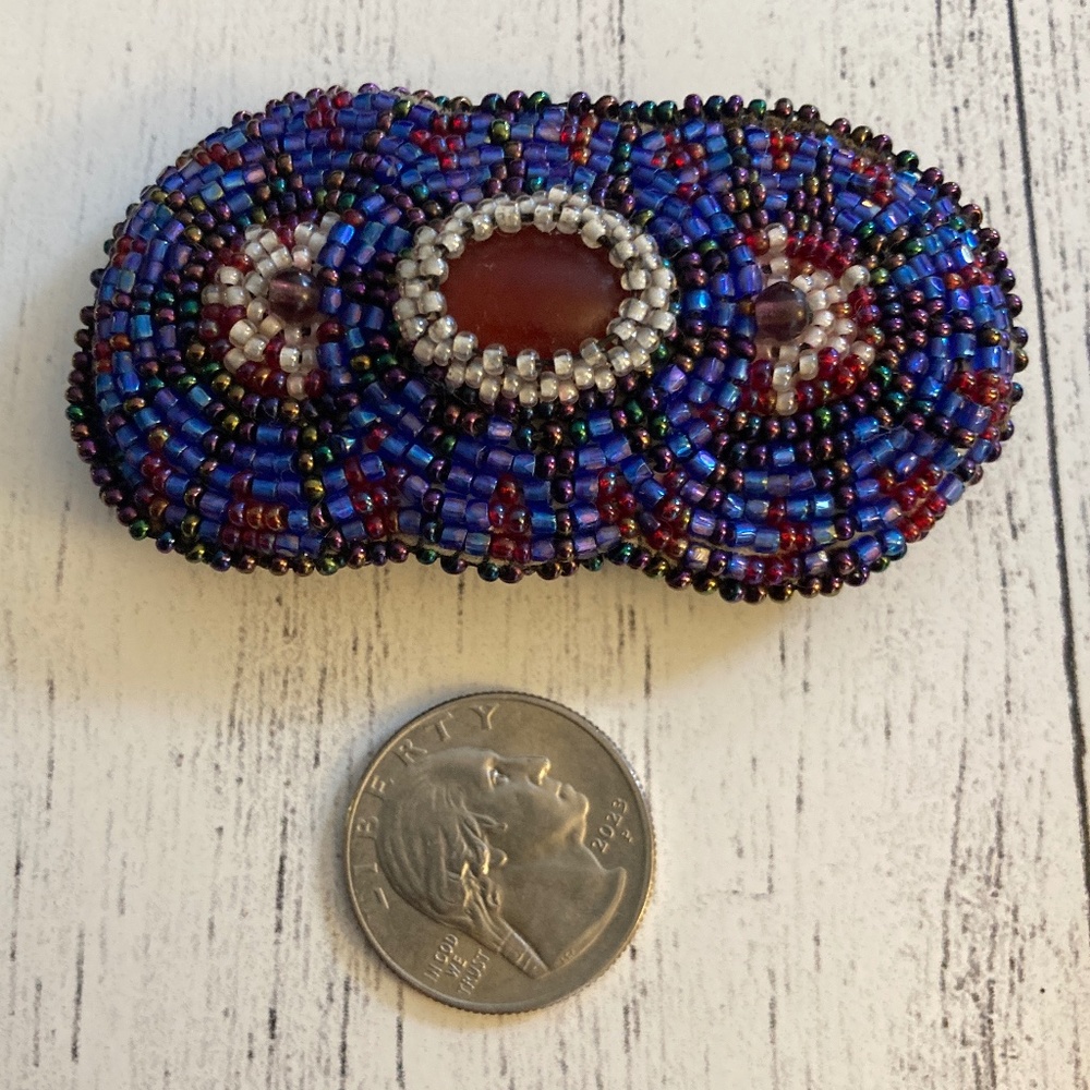 Hand beaded Barette